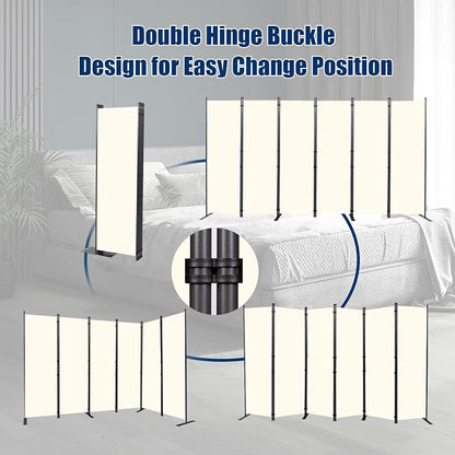 Room Divider 6FT Portable Room Dividers and Folding Privacy Screens, 6 Panel - Image 5