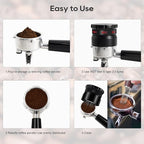WDT Tool Espresso Stirrer, 22 Needle Espresso Distribution Tool for 58mm Portafilters, Professional Espresso Distributor Coffee Powder Stirring Tool, Black