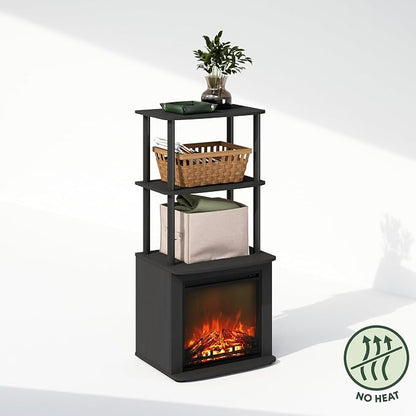 Furinno Turn-N-Tube Side Table, 3-Tier NO Heat Fireplace End Table - Image 6