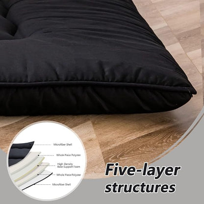 MAXYOYO Cot Japanese Floor Futon Mattress, Single Size Tatami Mat Sleeping Pad - Image 4