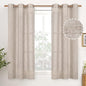 YoungsTex Linen Semi Sheer Curtains 45 Inch Length 2 Panels by YoungsTex