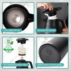 SINCE 1997 MR.CHEF 68Oz Thermal Coffee Carafe, Insulated Stainless Steel Coffee Carafes for Keeping Hot/Double Walled Vacuum Coffee Carafe (White, 2L)