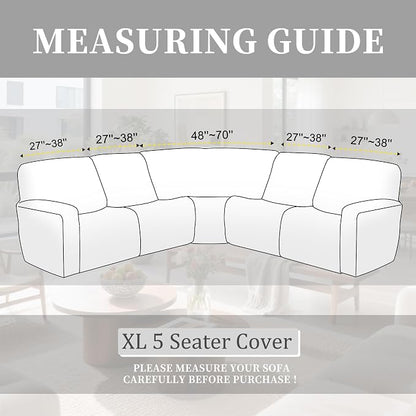 100% Waterproof Sectional Recliner Couch Covers - Image 3