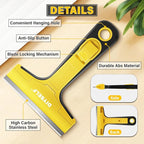 DIYSELF Razor Blade Scraper, 1 Pack Razor Scraper, 4 Inch Razor Blade Scraper Tool with 10 Extra Blades, Scraper for Cleaning, Glass Top Stove, Sticker Removal, Floor, Glass Scraper, Paint Scraper