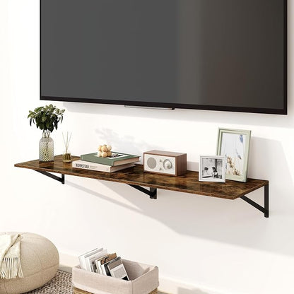 Fun Memories Floating Shelves for Wall, 12 Inch Deep Floating Shelves Set of 2 - Image 2