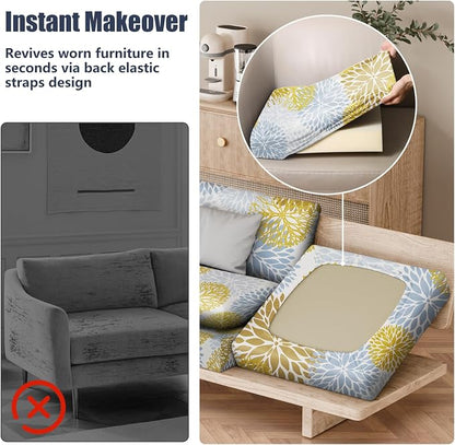 8Pcs Outdoor Cushion Covers, Stretch Patio Furniture Couch Chair Slipcovers | - Image 5