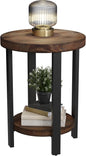 Alaterre Furniture Pomona Living Room 2-Tier Solid Wood Small Round End Table by AlaterreFurniture