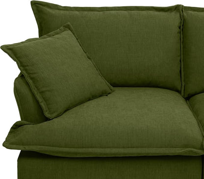 2 Seat with Ottoman L Shape Modular Sectional Couch Sofa - Image 8