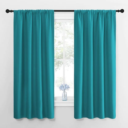 NICETOWN Peacock Blue Blackout Curtains Panels by NICETOWN