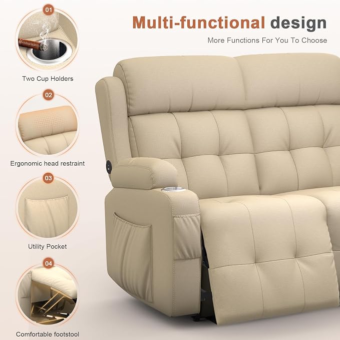 RV Loveseat Recliner Sofa, Wall Hugger Recliners - Image 6