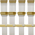 60-Piece Brass Wire Brush Set - Metal Rust Removal, Polishing, Cleaning - 1/8″ (3mm) Shaft - Removes Burrs, Dust, and Oxide Layer - Handles Rough Surfaces - Rotary Tool Accessories