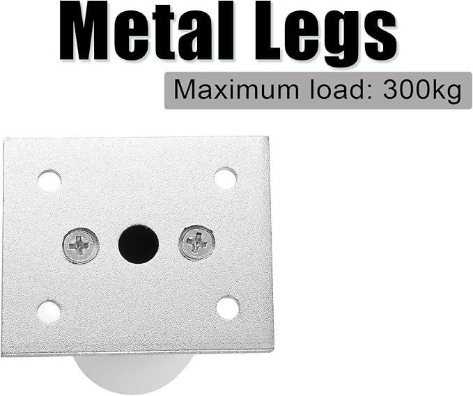 Set of 4 Furniture Legs 4 Inch, Adjustable Aluminum Alloy Cabinet Legs - Image 5