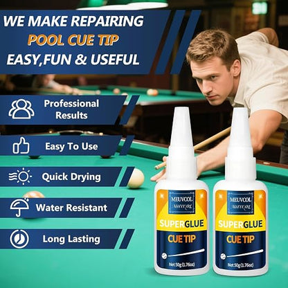 Pool Cue Tip Glue 100g, Quick Dry Billiard Cue Tip Glue - Image 3