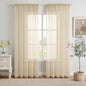 MIULEE 2 Panels Sheer Curtains for Living Room 54 X 90 Inches Cream | Window by MIULEE
