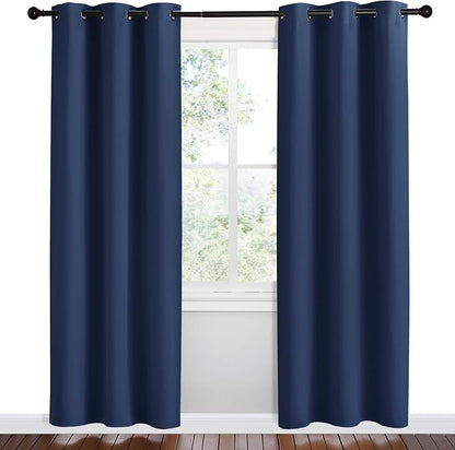 NICETOWN Blackout Draperies Curtains, 1 Pair, 42 x 78 inches, All Season - Image 2