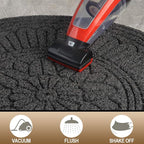 Mibao Door Mat Outdoor Indoor, 23.5" x 35.5", Half Round Door Mats, Non-Slip Front Door Mats Outdoor, Dirt Trapper Welcome Mats for Front Door, Back Door, Shoe Scraper, Black