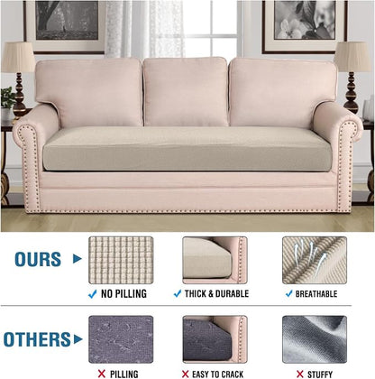 H.VERSAILTEX Super Stretch Individual Seat Cushion Covers Sofa Covers Couch - Image 2