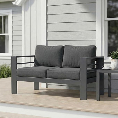 Wisteria Lane Metal Patio Furniture Sofa, All-Weather Outdoor Couch by WisteriaLane