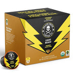 Death Wish Coffee, Organic and Fair Trade, Light Roast Coffee Pods (50 Count)