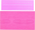 Embossing Lace Fondant Molds, Woodgrain Fondant Mats Molds, Silicone Molds for Cake Decorating set of 2