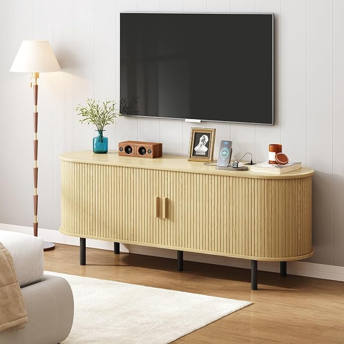 ONBRILL 63" TV Stand with Power Outlet - Image 4
