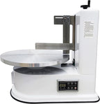 TECHTONGDA Cake Decorating Coating Machine Cream Spreading Automatic Frosting Turntable with Graduated Scraper for 4-16inch Cakes 40-180RPM Rotating Speed White