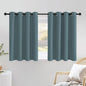 NICETOWN Blackout Greyish Blue Kitchen Curtains, Grommet Thermal Insulated by NICETOWN