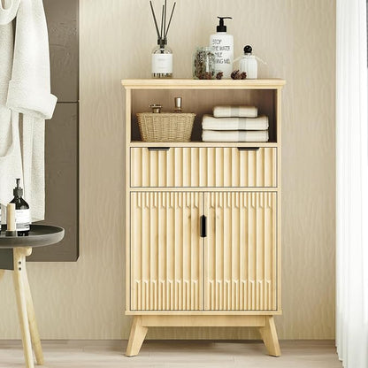 Fatmok Buffet Cabinet with Storage Seto of 2, Wood Buffet Sideboard Console - Image 2