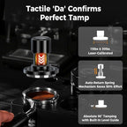 IKAPE 58.35MM V6 Impact Espresso Tamper with Sound Feedback, 15lb/30lb Interchangeable Springs, Espresso Low-Profile Tamper with Triple-spring System, Fits Over 58mm portafilters