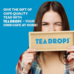 Tea Drops Gift Set | Organic Dissolvable Loose Leaf Tea | Chai Spice Chocolate Earl Grey Citrus Ginger Rose Matcha Peppermint Ube Vanilla Bean Thai | 9 Sampler Assortment - 1 Per Flavor