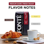 Fonte Coffee Roaster - French Press Coffee - Medium-Dark Fresh Roast - Roasted in Seattle - Single Origin - Bright, Chocolately, Balanced - 12 oz - Fonte AA