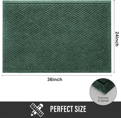 Sturdy Front Door Mat, Absorbent Muddy Dirt Resist Welcome Door Mats Outdoor - Image 2