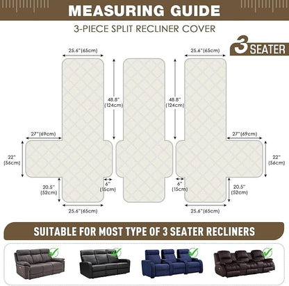 TAOCOCO 100% Waterproof Recliner Sofa Cover, Non Slip Split Couch Covers - Image 2