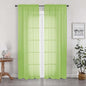 Lime Sheer Curtains 84 Inches Long by OWENIE