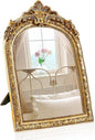 YUSONG Vintage Desk Mirror – 7" Gold Antique Tabletop Mirror by YUSONG