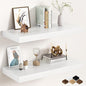 32Inch White Floating Shelves for Wall, 12 Inch Deep Shelves for Bedroom by FunMemories