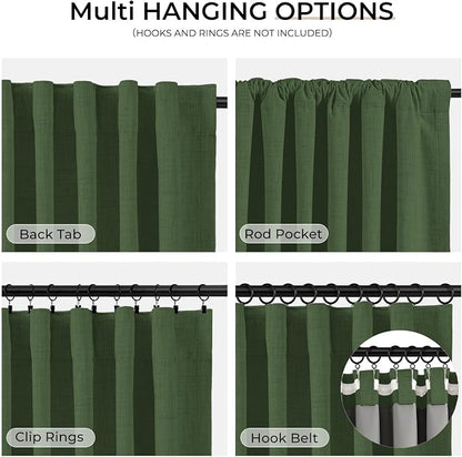 INOVADAY 100% Blackout Linen Curtains - Image 3