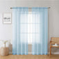 Sky Blue Sheer Curtains 78 Inches Long 2 Panels, Light Filtering Voile Solid by Lecloud