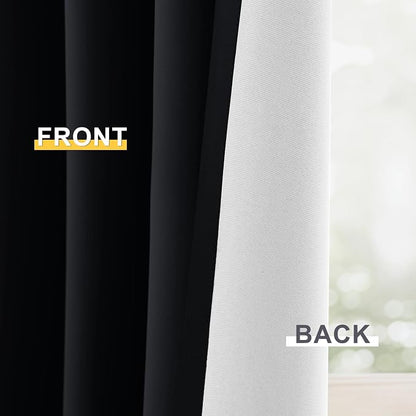 Yakamok Black 100% Blackout Curtains 84 Inches Long - Image 6
