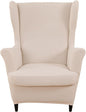 HAOYONG Jacquard Wingback Chair Cover Thickening Armchair Covers 2 Pieces by HAOYONG
