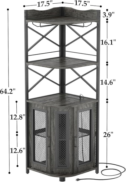 Aheaplus Corner Bar Cabinet - Image 3