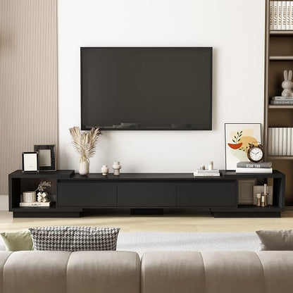 AGOTENI Expandable TV Stand Media Console Table, Modern Entertainment Center by AGOTENI