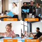 Zzrywuty File Folders with Pockets Letter Size, 50-Pack Paper Folders with Card Slot, Two Pocket Folders for School Students, Businessmen, Home and Office Workers（Light Blue）