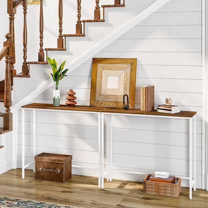 HOOBRO Narrow Console Table, 29.5" Small Entryway Table, Thin Sofa Table - Image 2