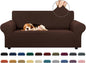 Stretch Loveseat Couch Cover, 2 Cushion Couch Slipcover, Chocolate | 1-Piece by KEKUOU