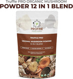 PROFINE Truffle PRO Mushroom Powder 12- in - 1 Super Blend with Black Truffle and White Truffle - USDA Organic - Supplement - Add to Coffee/Tea/Smoothies - Whole Mushrooms - No fillers