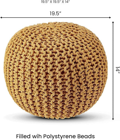 REDEARTH · Round Pouf Ottoman - Image 3