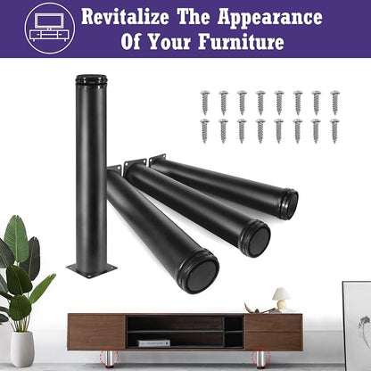 14 Inch Metal Furniture Legs Stainless Steel Adjustable Legs Black Metal Legs - Image 2