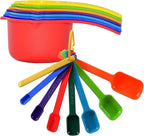 Measuring Cups and Spoons Set of 15,Assorted Colors