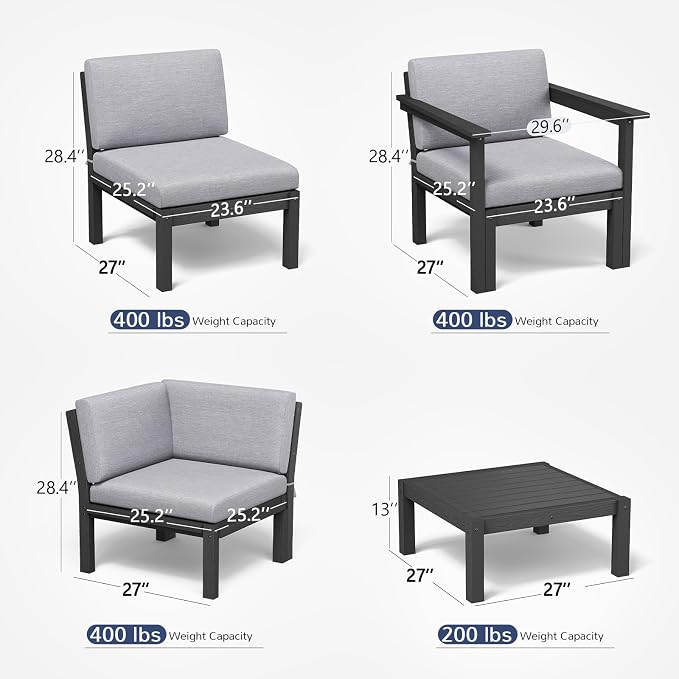 Stoog Modular Patio Sofa Set, 11-Piece Outdoor Sectional Sofa Set - Image 2